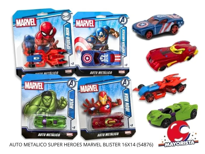 AUTO METALICO SUPER HEROES MARVEL BLISTER 16X14 (54876) KADA