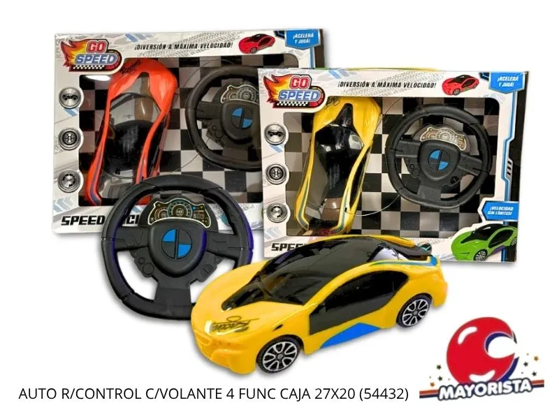 AUTO R/CONTROL C/VOLANTE 4 FUNC CAJA 27X20 (54432) KADA