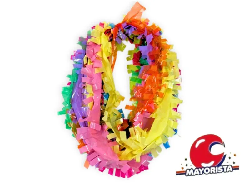 COLLARES X 10 C/FLECOS MULTICOLOR (403) COTILLON NACIONAL