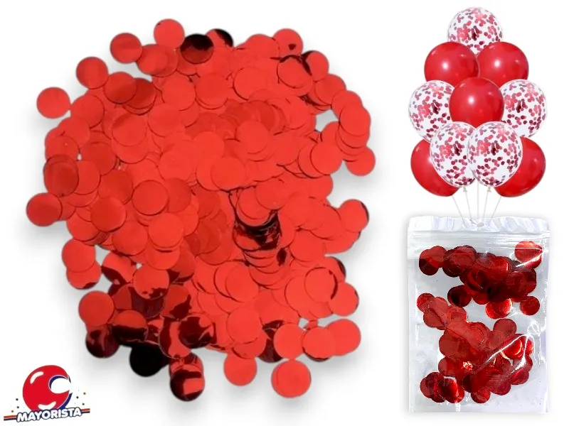 CONFETTI METAL ROJO X 10 GRS (YJ0560) YJ IMPORT