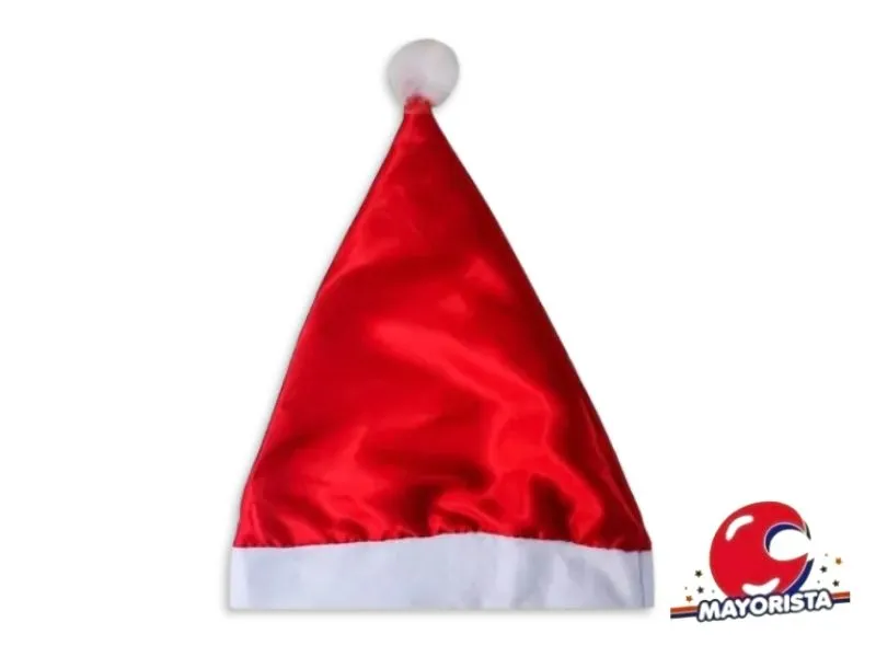 GORRO PAPA NOEL SATEN BRILLOSO (NS067583) POKA