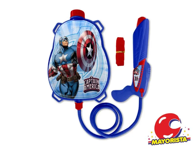MOCHILA LANZA AGUA CAPITAN AMERICA 30X22 (8557) KADA