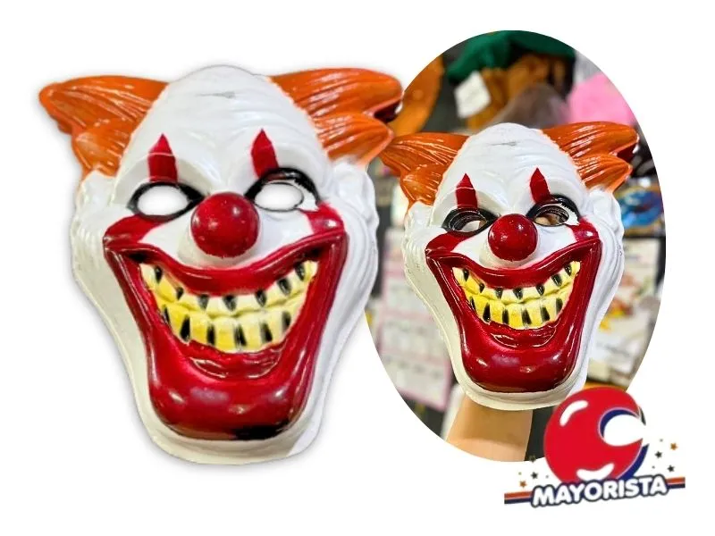 CARETA PLASTICA X 1 PAYASO MALO (CH055) HERRERA