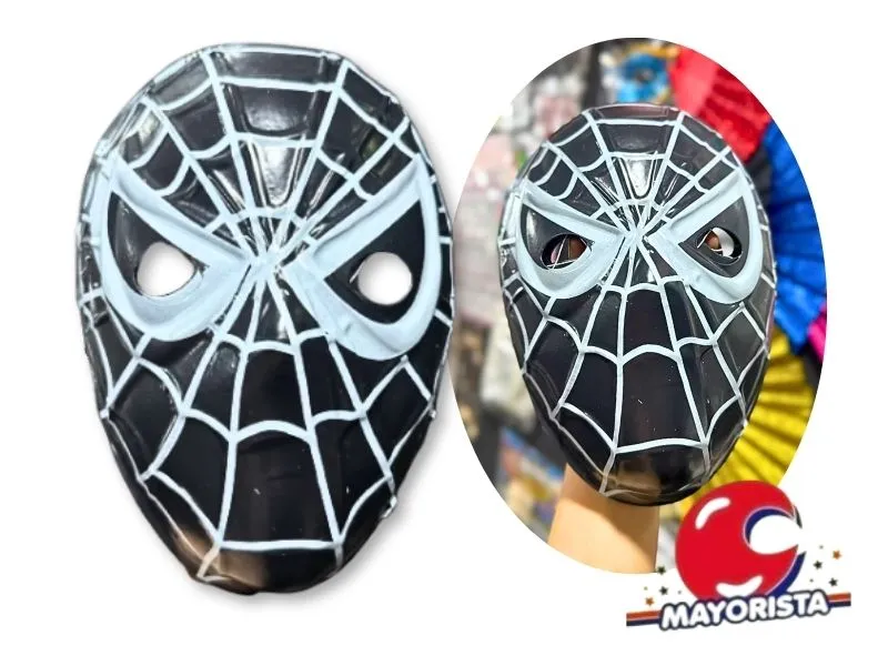 CARETA PLASTICA X 1 SPIDERMAN NEGRO (CH062) HERRERA