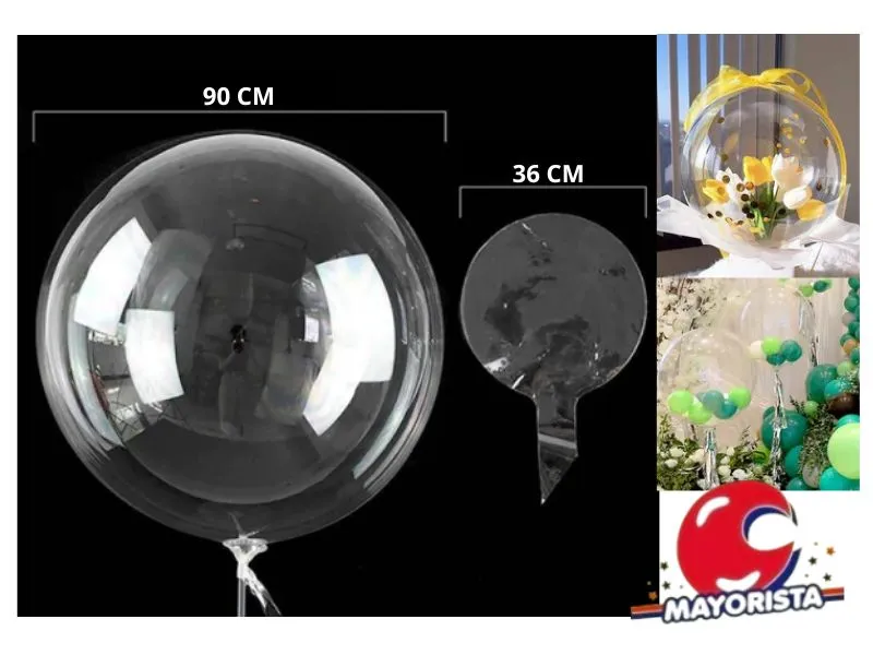 GLOBO BURBUJA 36" (INFLADOS 90 CM) BOBO BALLOON (YJ0858) YJ IMPORT