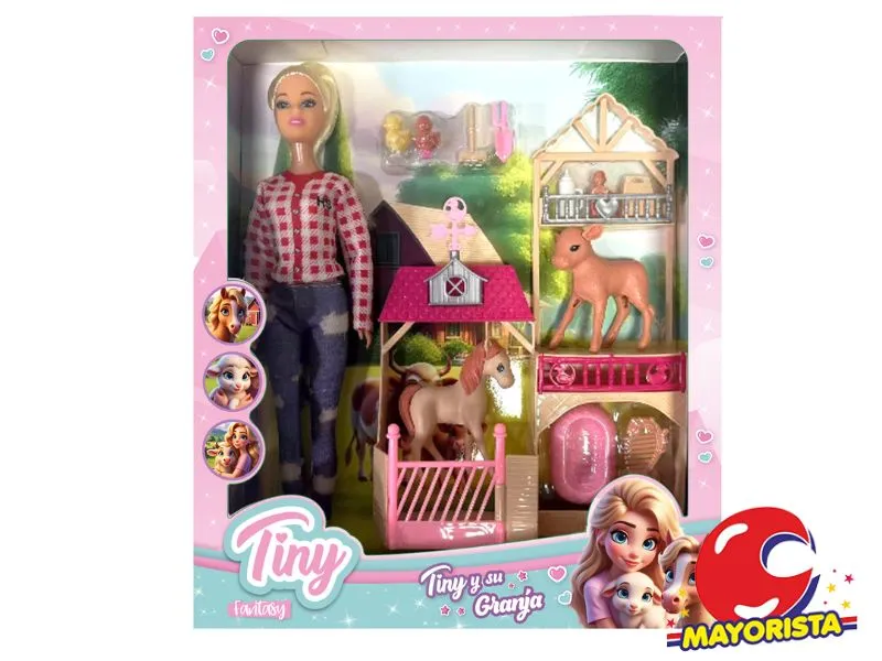 MUNECA TINY Y SU GRANJA CAJA 28X32 (55860) KADA