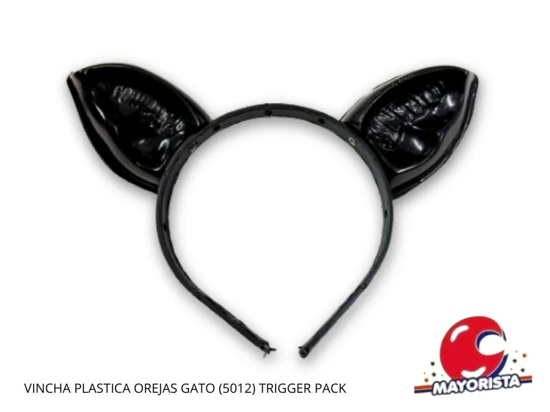 VINCHA PLASTICA OREJAS GATO (5012) TRIGGER PACK