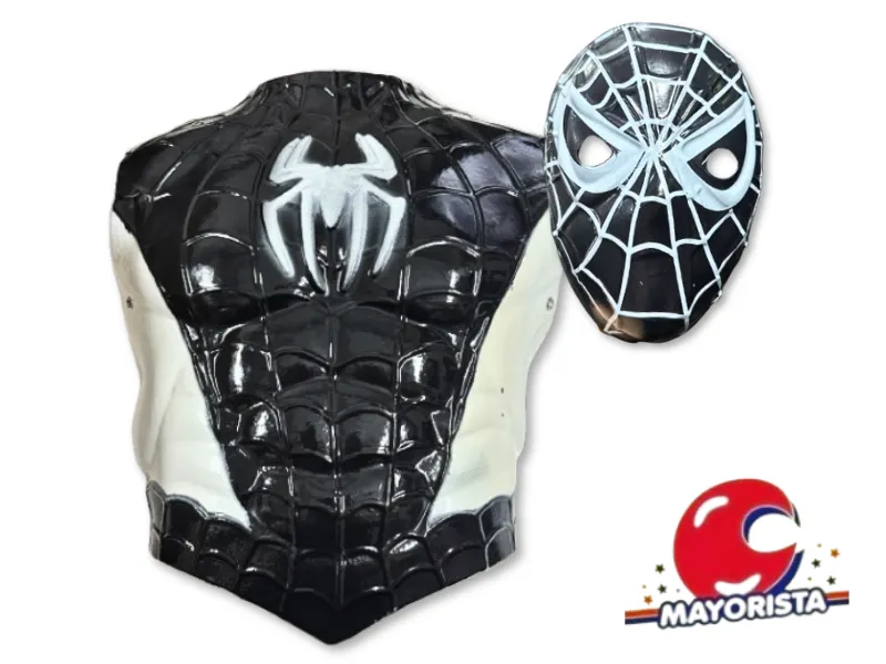 DISFRAZ PLASTICO SPIDERMAN NEGRO (K094) HERRERA