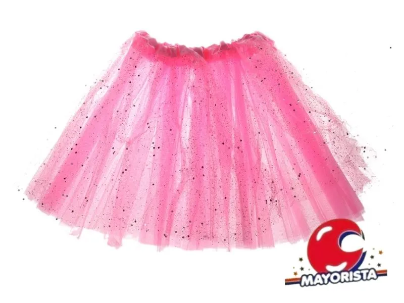 TUTU TUL FUCSIA C/BRILLO (YJ0365) YJ IMPORT