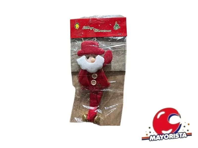 ADORNO PAPA NOEL COLGANTE C/SONAJERO BOLSA 26X13 (NS229554) POKA 2026
