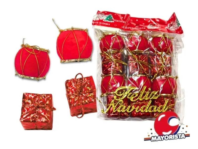 ADORNOS X 12 TAMBOR Y REGALITOS BOLSA 14X10 (NS256314) POKA