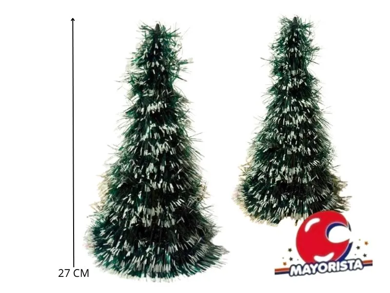 ARBOL 27 CM VERDE NEVADO POLLERA FIJO (NS256539) POKA 2026