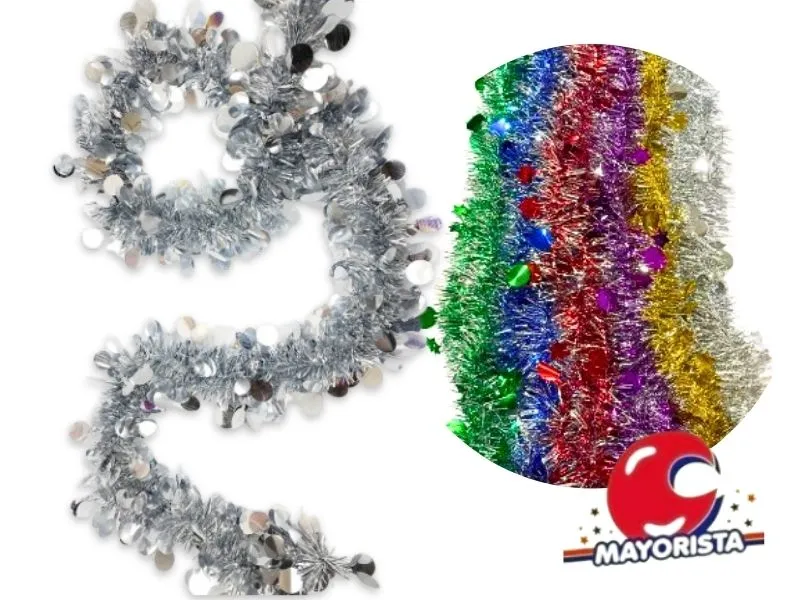 BOA 6 CM METALIZADA BICOLOR CON CIRCULOS Y ESTRELLAS (NS031726) POKA