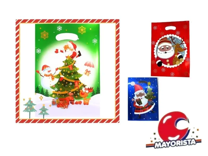 BOLSAS NAVIDENAS X 10 METALIZADA 25X17 (NS410843) POKA 2026