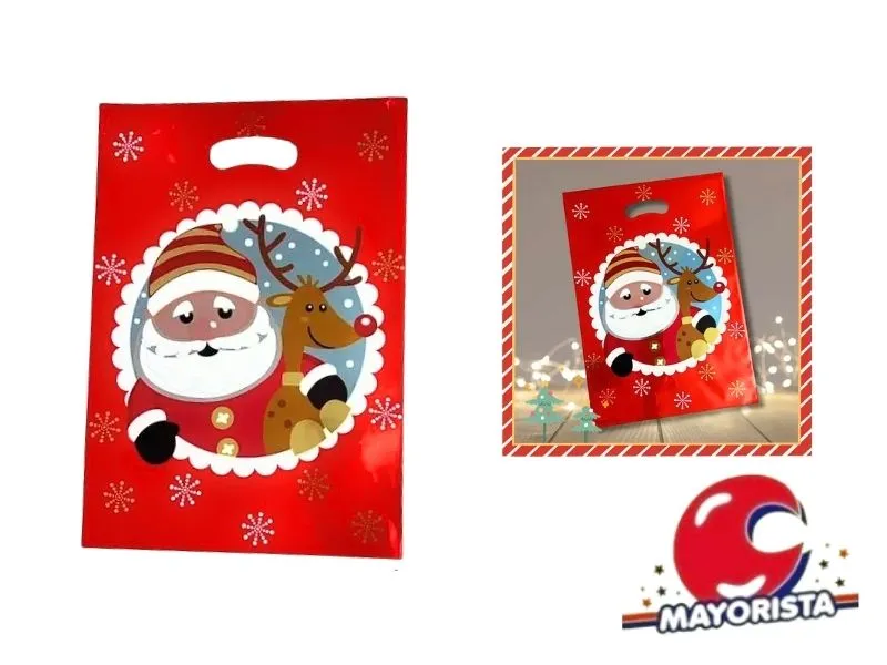 BOLSAS NAVIDENAS X 10 METALIZADA 30X21 (NS410844) POKA 2026