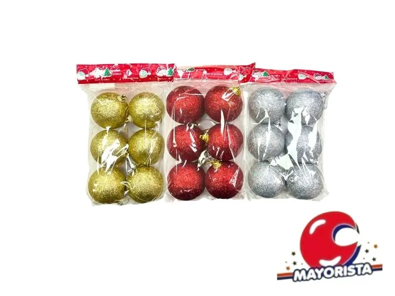GLOBO N3 X 6 C/GIBRE ROJO/DORADO/PLATA (NS126131) POKA 2026