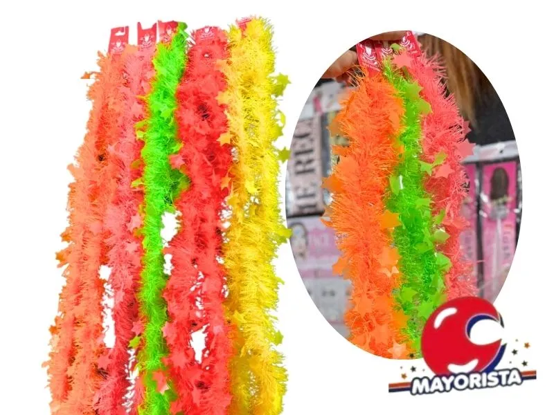 BOA 7 CM FLUO CON ESTRELLAS VARIOS COLORES (BN582-10997) CHG