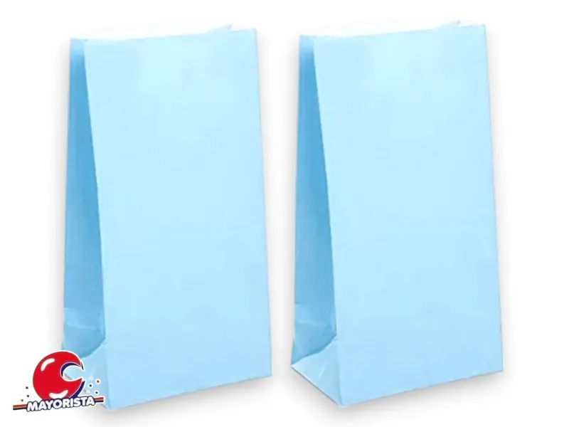 BOLSITA PAPEL X 10 PASTEL CELESTE 15X25X8 SPACE