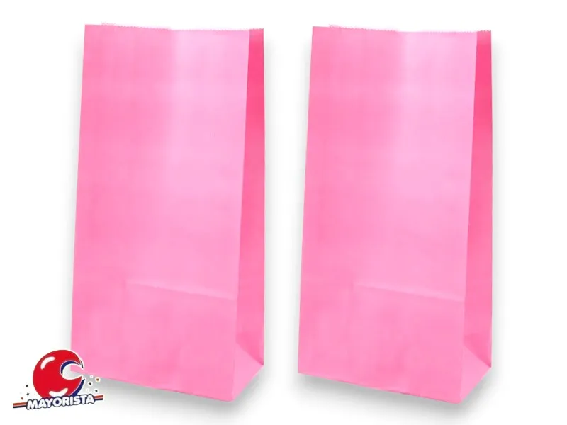 BOLSITA PAPEL X 10 ROSA LISA 15X25X8 SPACE