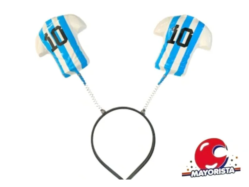 VINCHA RESORTE PLASTICA CAMISETA ARGENTINA (5505AR) TRIGGER PACK