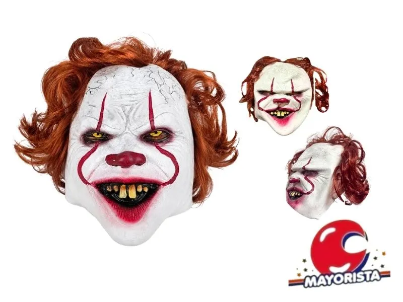 MASCARA LATEX PAYASO IT CON PELO (YJ0149) YJ IMPORT