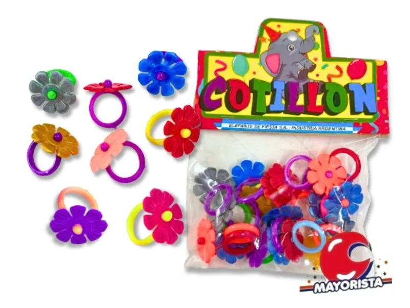 ANILLOS C/FLOR X 18 (732) ELE COTILLON